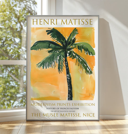 Henri Matisse Print, Henri Matisse Exhibition Poster, Palm tree Wall Art Picture