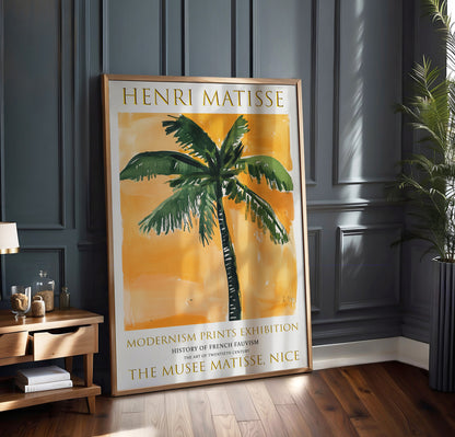 Henri Matisse Print, Henri Matisse Exhibition Poster, Palm tree Wall Art Picture