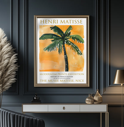 Henri Matisse Print, Henri Matisse Exhibition Poster, Palm tree Wall Art Picture