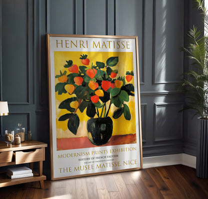 Matisse Print, Henri Matisse Exhibition Poster, Strawberry Bush Wall Art Picture