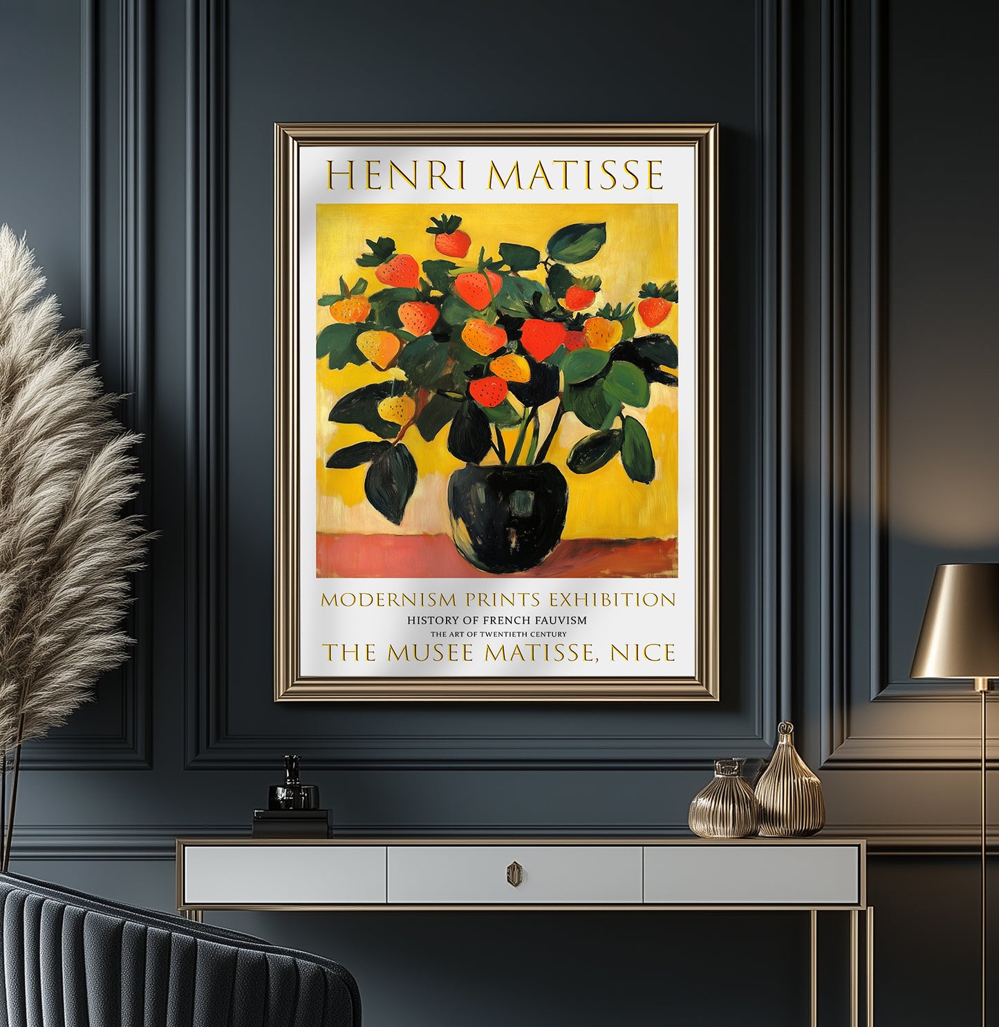 Matisse Print, Henri Matisse Exhibition Poster, Strawberry Bush Wall Art Picture