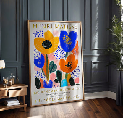 Matisse Print, Henri Matisse Exhibition Poster, Flowers Wall Art Picture