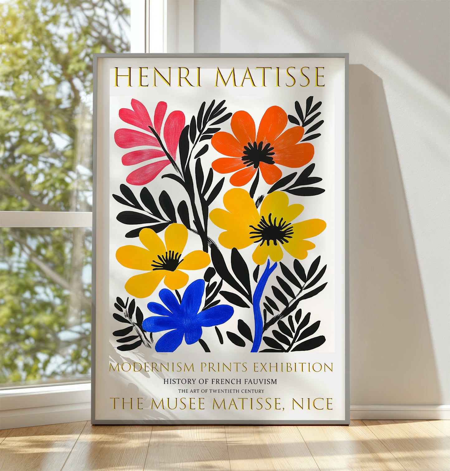 Matisse Print, Henri Matisse Exhibition Poster, Floral Colourful Wall Painting