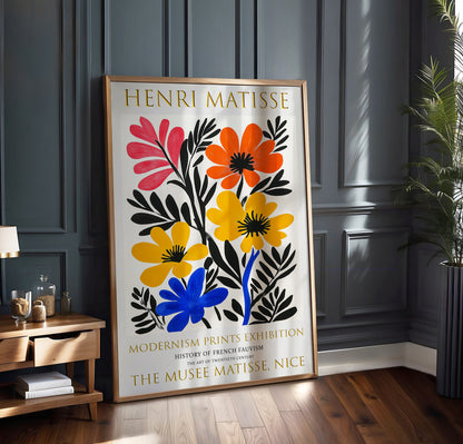 Matisse Print, Henri Matisse Exhibition Poster, Floral Colourful Wall Painting