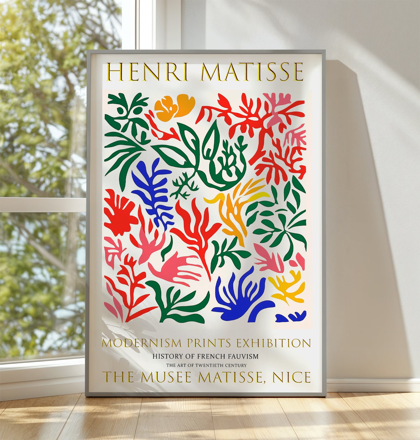 Matisse Print, Henri Matisse Exhibition Poster, Colourful Leaves Wall Painting