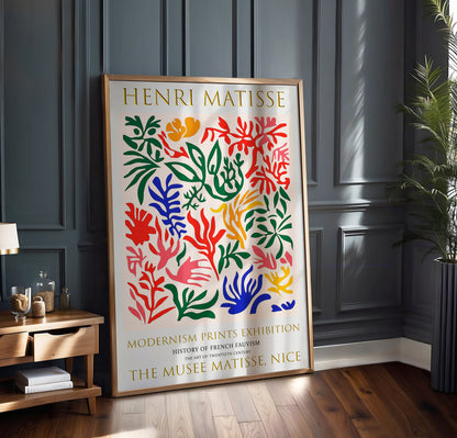 Matisse Print, Henri Matisse Exhibition Poster, Colourful Leaves Wall Painting