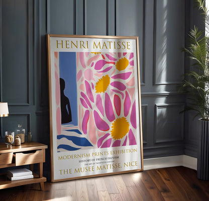 Matisse Print, Henri Matisse Exhibition Poster, Pink Floral Wall Art Picture