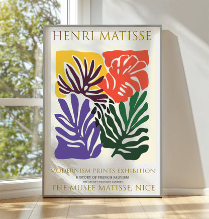 Matisse Print, Henri Matisse Exhibition Poster, Floral Leaves Wall Art Picture