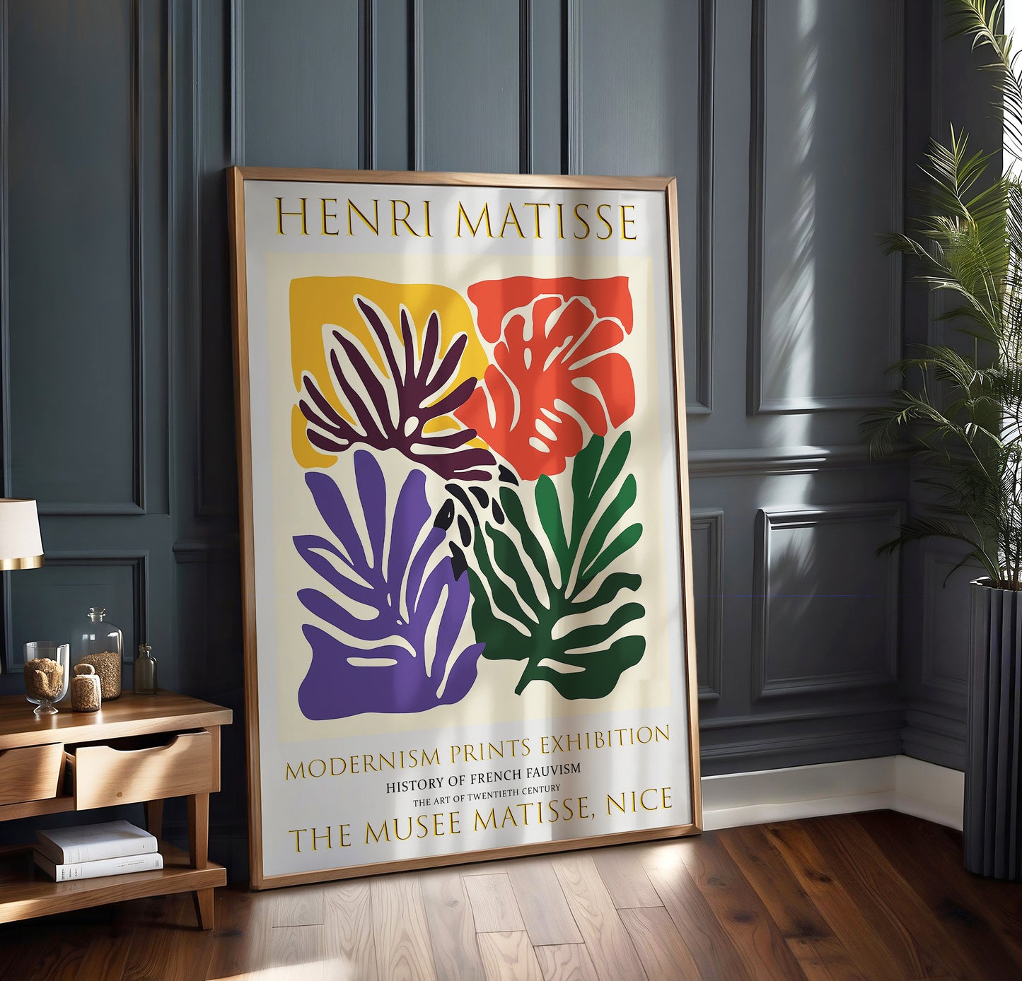 Matisse Print, Henri Matisse Exhibition Poster, Floral Leaves Wall Art Picture