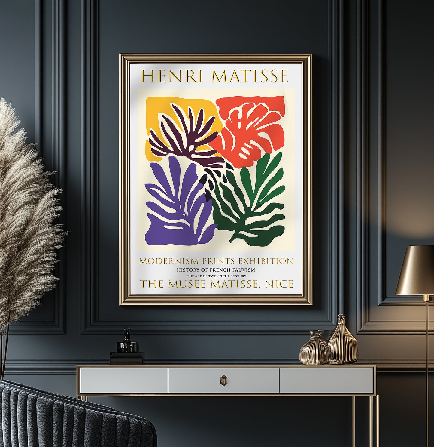 Matisse Print, Henri Matisse Exhibition Poster, Floral Leaves Wall Art Picture