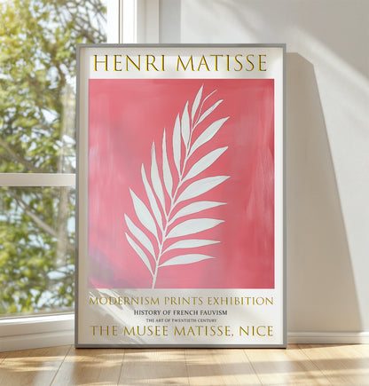 Matisse Print, Henri Matisse Exhibition Poster, Palm Leaf Pink Wall Art Picture