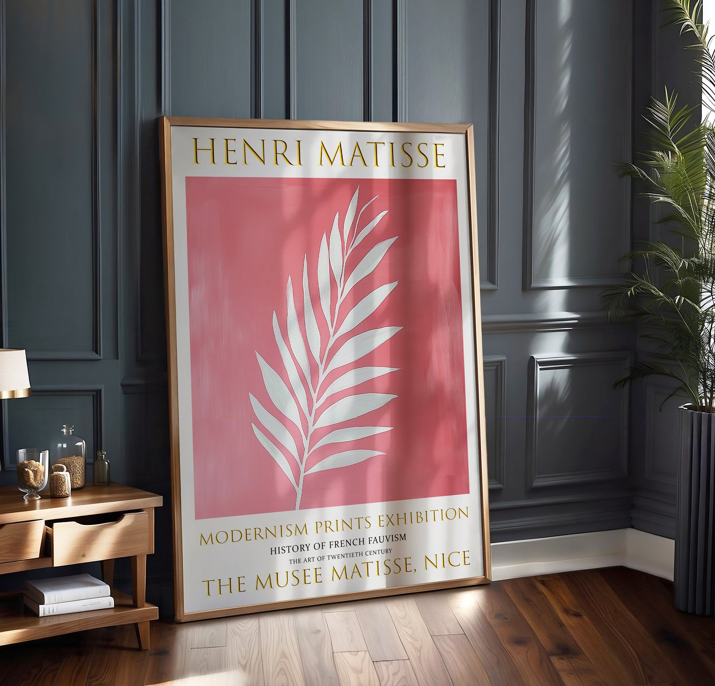 Matisse Print, Henri Matisse Exhibition Poster, Palm Leaf Pink Wall Art Picture