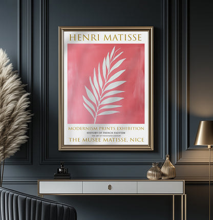 Matisse Print, Henri Matisse Exhibition Poster, Palm Leaf Pink Wall Art Picture