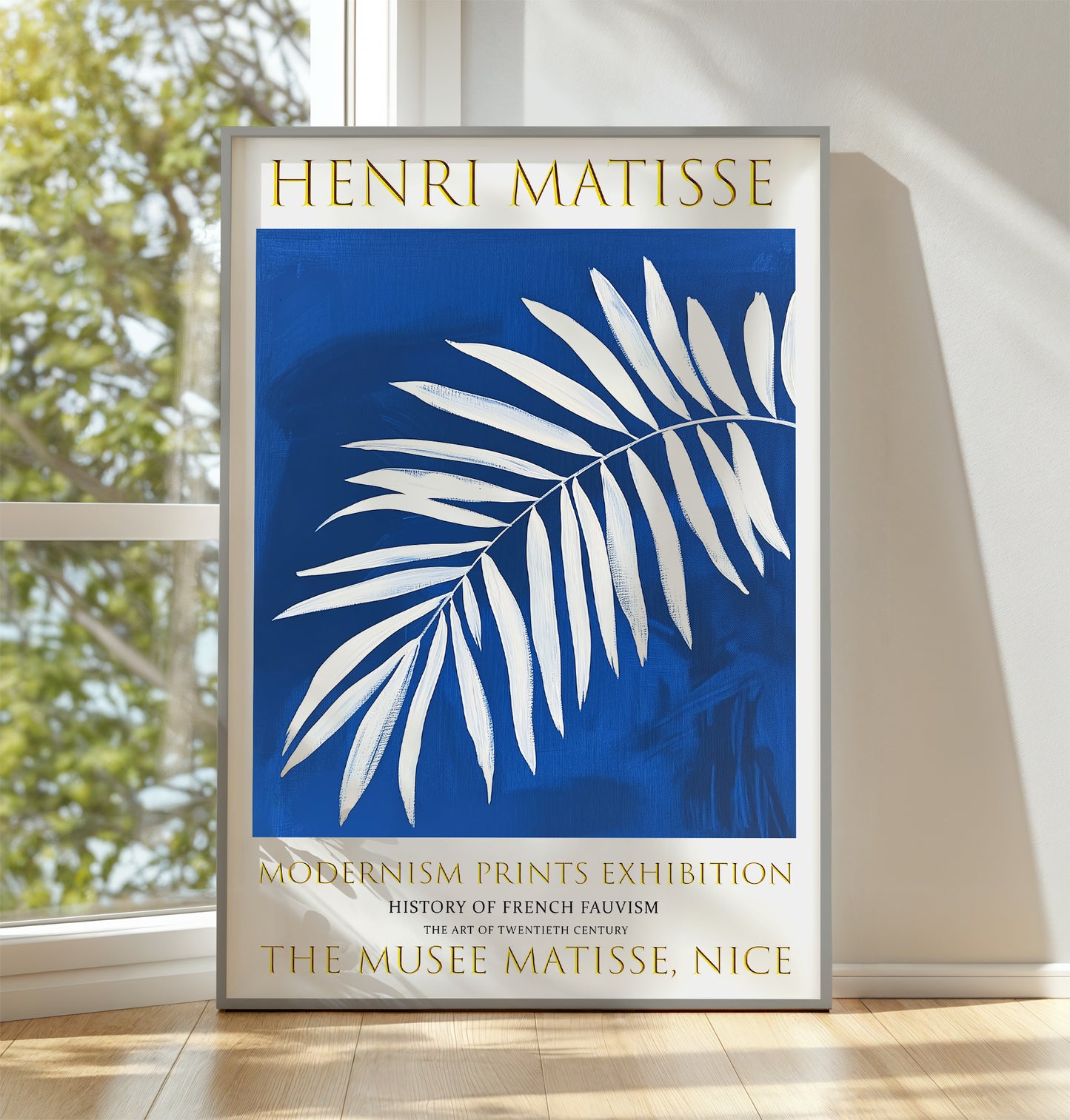 Matisse Print, Henri Matisse Exhibition Poster, Palm Leaf Blue Wall Art Picture