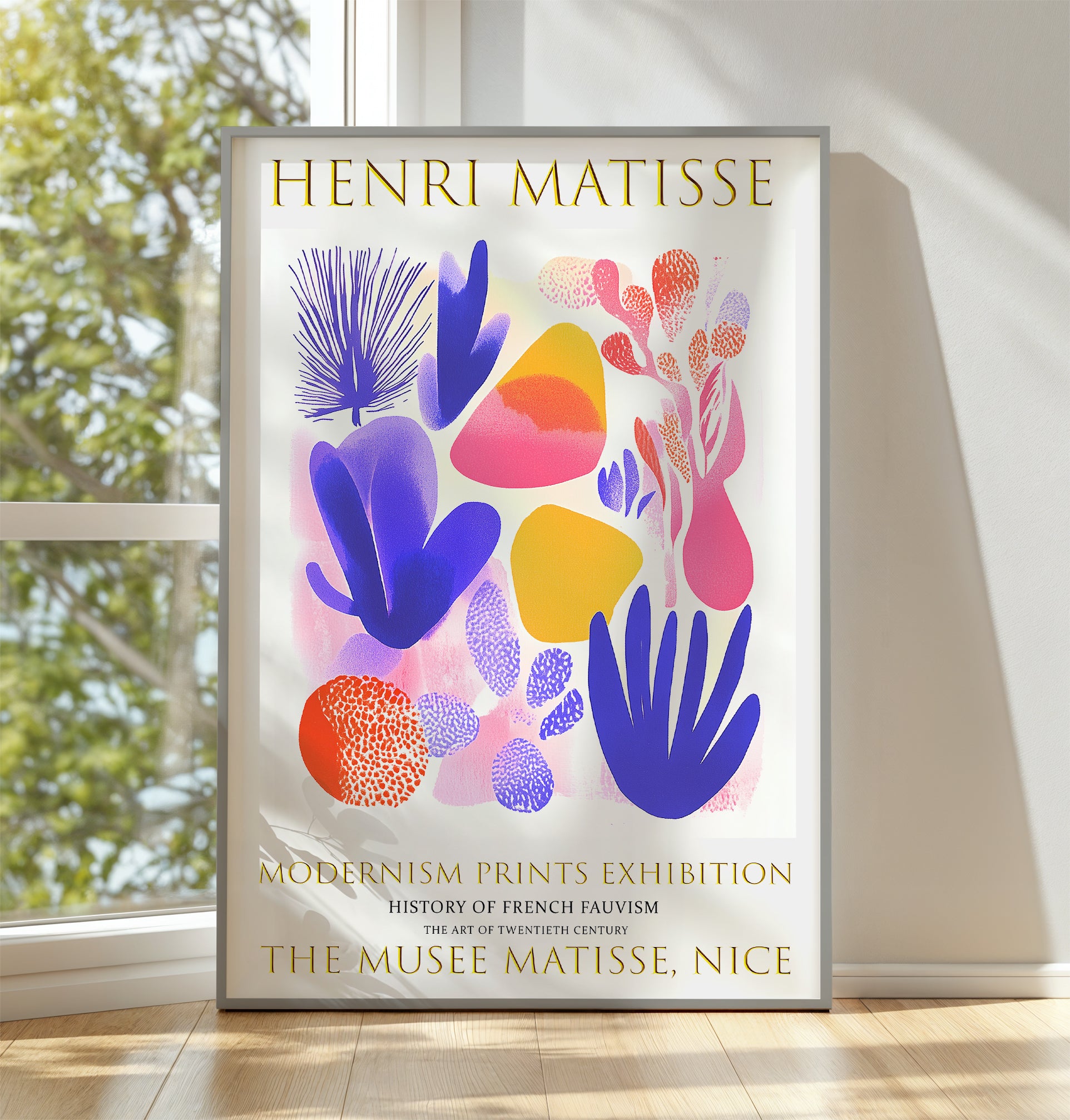 Matisse Print, Henri Matisse Exhibition Poster, Colourful Coral Wall Art Picture