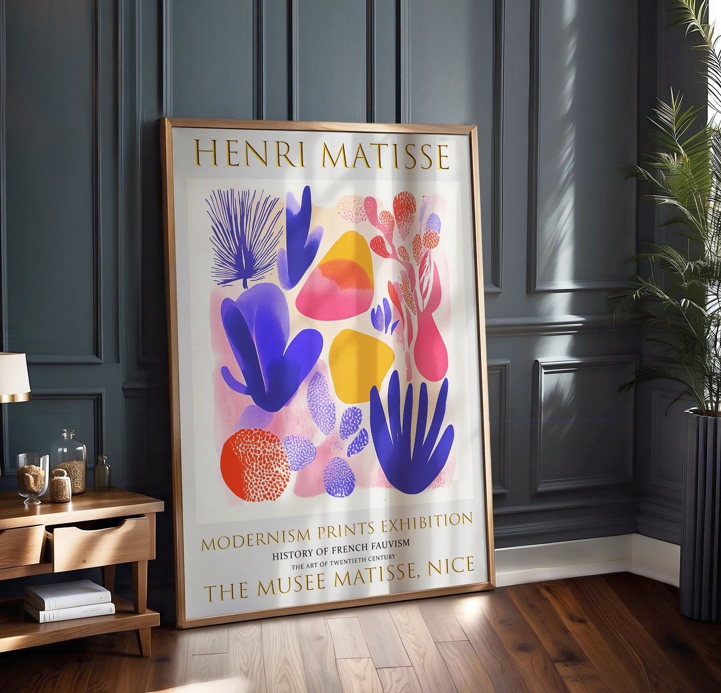 Matisse Print, Henri Matisse Exhibition Poster, Colourful Coral Wall Art Picture