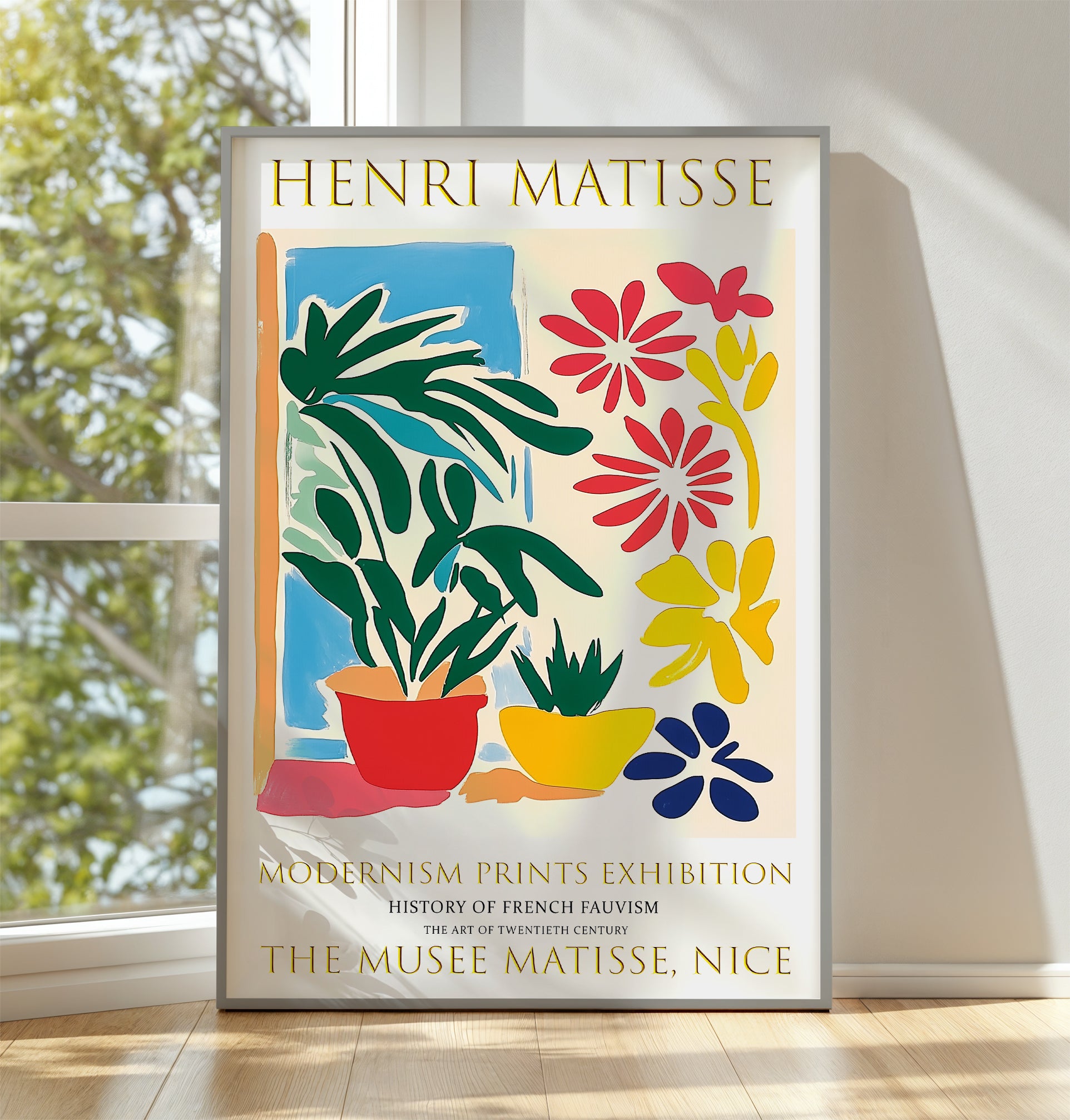 Matisse Print, Henri Matisse Exhibition Poster, Flower Window Wall Art Picture