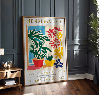 Matisse Print, Henri Matisse Exhibition Poster, Flower Window Wall Art Picture