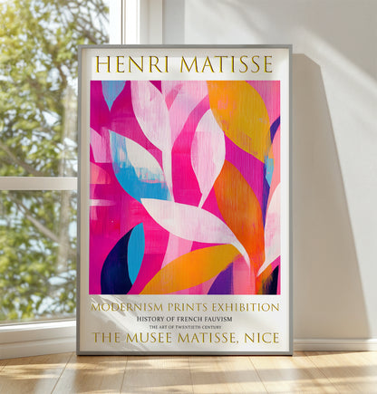 Matisse Print, Henri Matisse Exhibition Poster, Leave Pattern Wall Art Picture