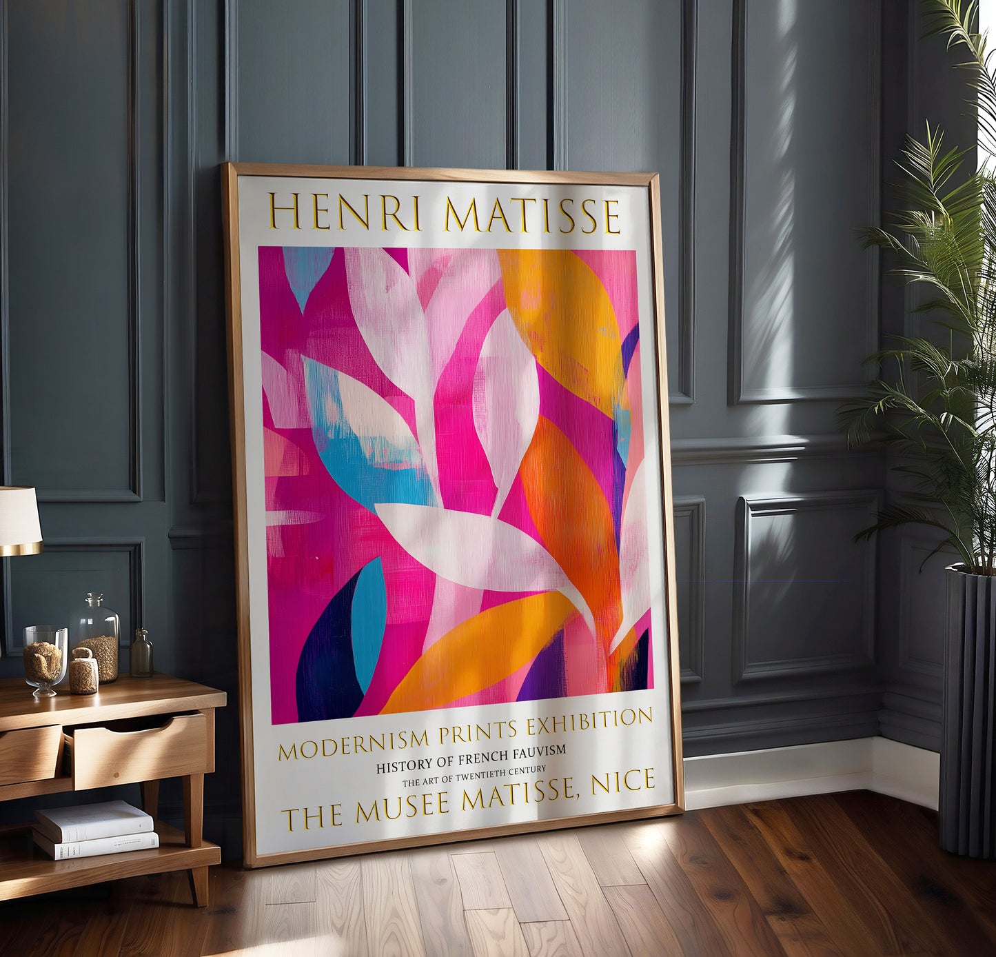 Matisse Print, Henri Matisse Exhibition Poster, Leave Pattern Wall Art Picture