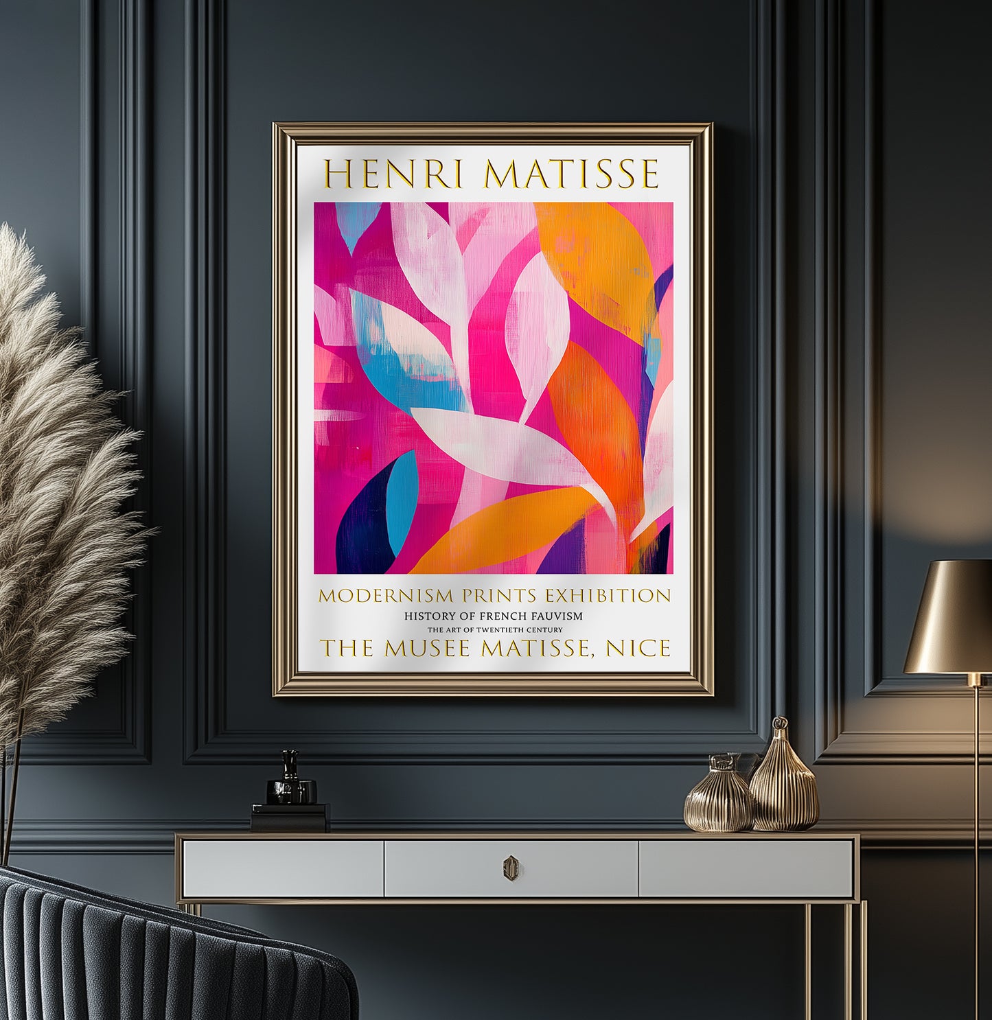 Matisse Print, Henri Matisse Exhibition Poster, Leave Pattern Wall Art Picture