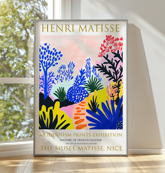Matisse Wall Art, Henri Matisse Exhibition Poster, Tropical Flower Garden Print