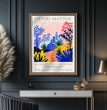 Matisse Wall Art, Henri Matisse Exhibition Poster, Tropical Flower Garden Print