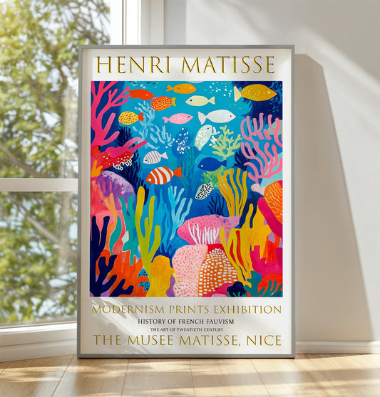 Matisse Wall Art, Henri Matisse Exhibition Poster, Sea Garden Print Picture