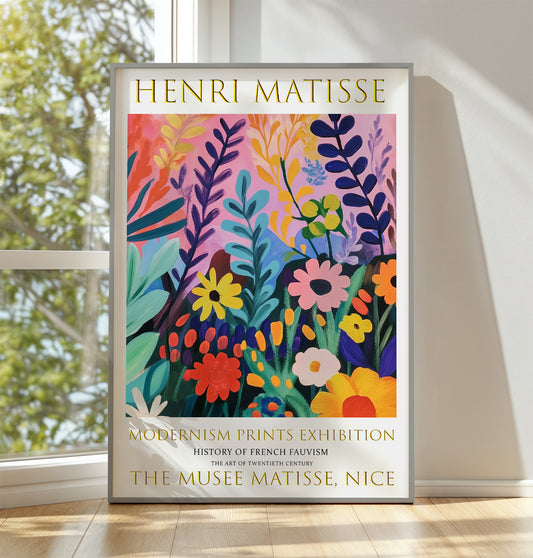 Matisse Print, Henri Matisse Exhibition Poster, Flower Garden Wall Art Decor