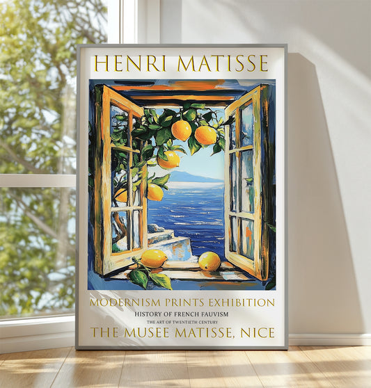 Matisse Print, Henri Matisse Poster, Open Window Mediterranean Wall Art Picture