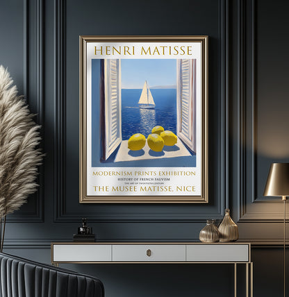 Open Window Matisse Print, Henri Matisse Poster, Ocean View Wall Art Picture