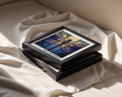 Charles Rennie Mackintosh Stained Glass Dragonfly Print – Art Nouveau Wall Art - Art Deco Decor - Inspired Poster Print