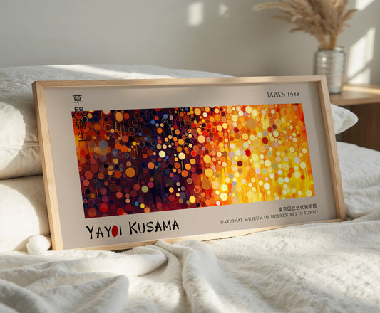 Yayoi Kusama Japanese Art Print - Abstract Polka Dot Wall Decor, Japanese Wall Poster, Modern Colourful Poster, Japanese Home Decor