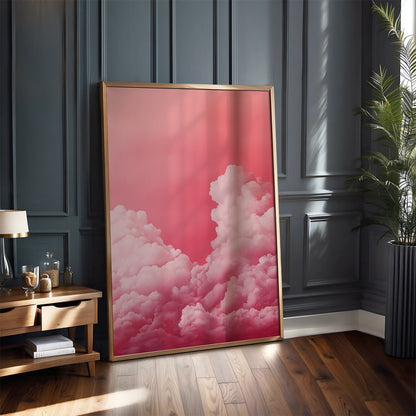 Cloud Print · Pink Wall Art · Abstract Poster Print · Minimalist Wall Art ·  · Maximalist Decor · Sky Wall Art · Fluffy Cloud Poster