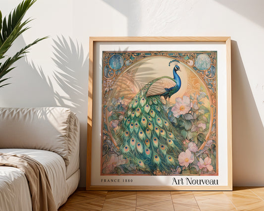 Art Nouveau Peacock Print – Vintage French Wall Art - Classic Art Decor - Gallery Wall Poster (Copy)
