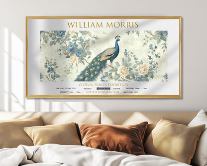 William Morris Peacock Panoramic Print, William Morris Exhibition Print, William Morris Poster, Vintage Wall Art, Textiles Art, Green Art