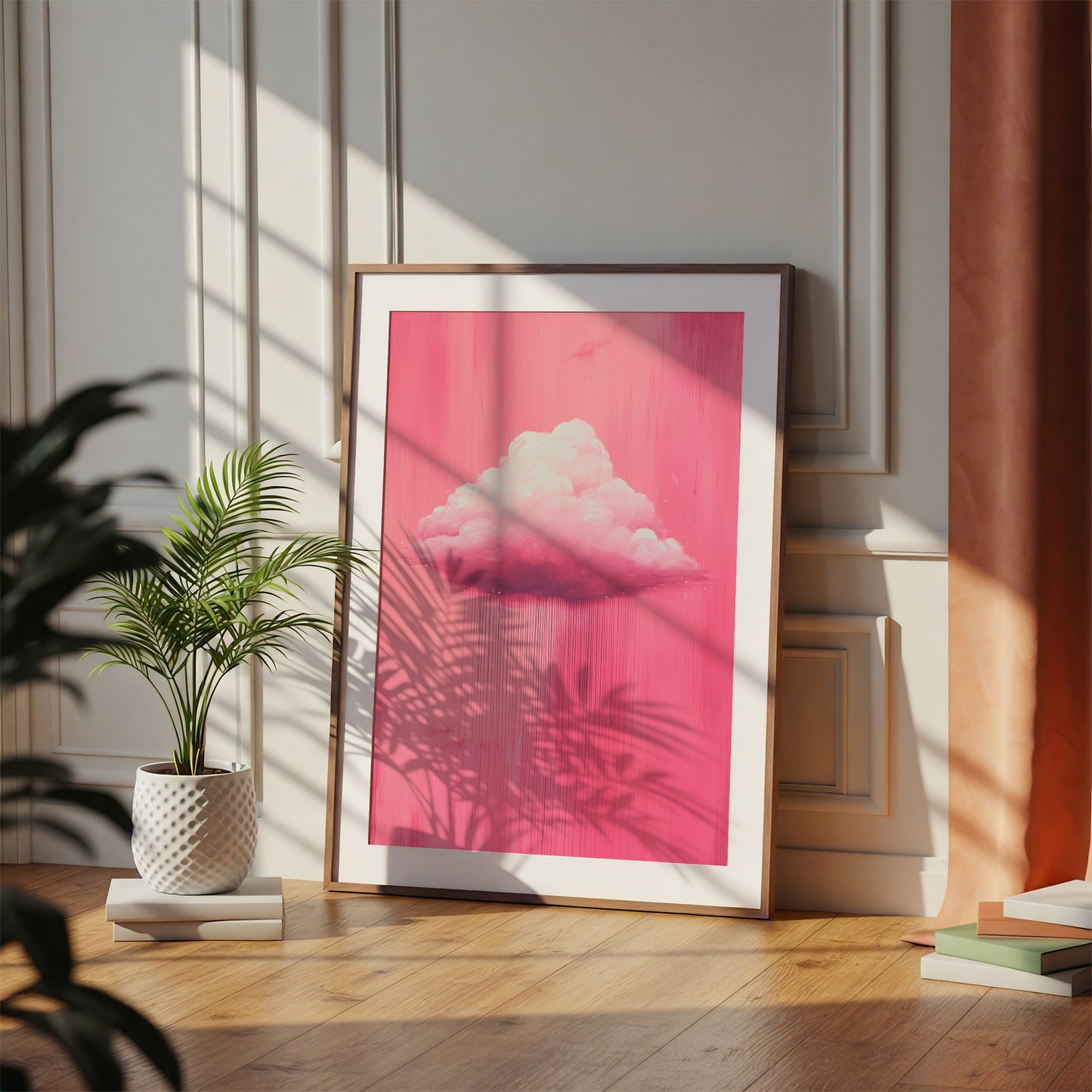Rain Cloud Print · Pink Wall Art · Abstract Poster Print · Minimalist Wall Art · Maximalist Decor · Sky Wall Art · Fluffy Cloud Poster