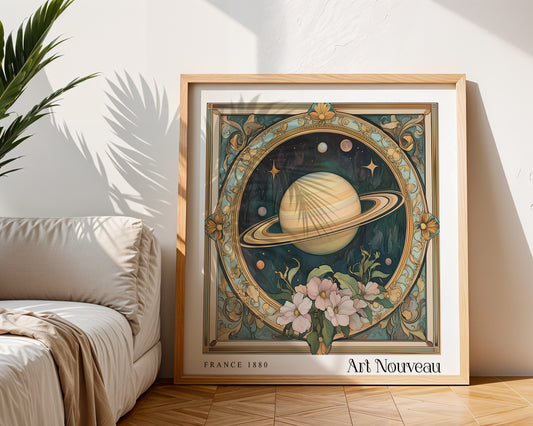 Planets Art Nouveau Print – Vintage French Wall Art - Classic Art Decor - Gallery Wall Poster