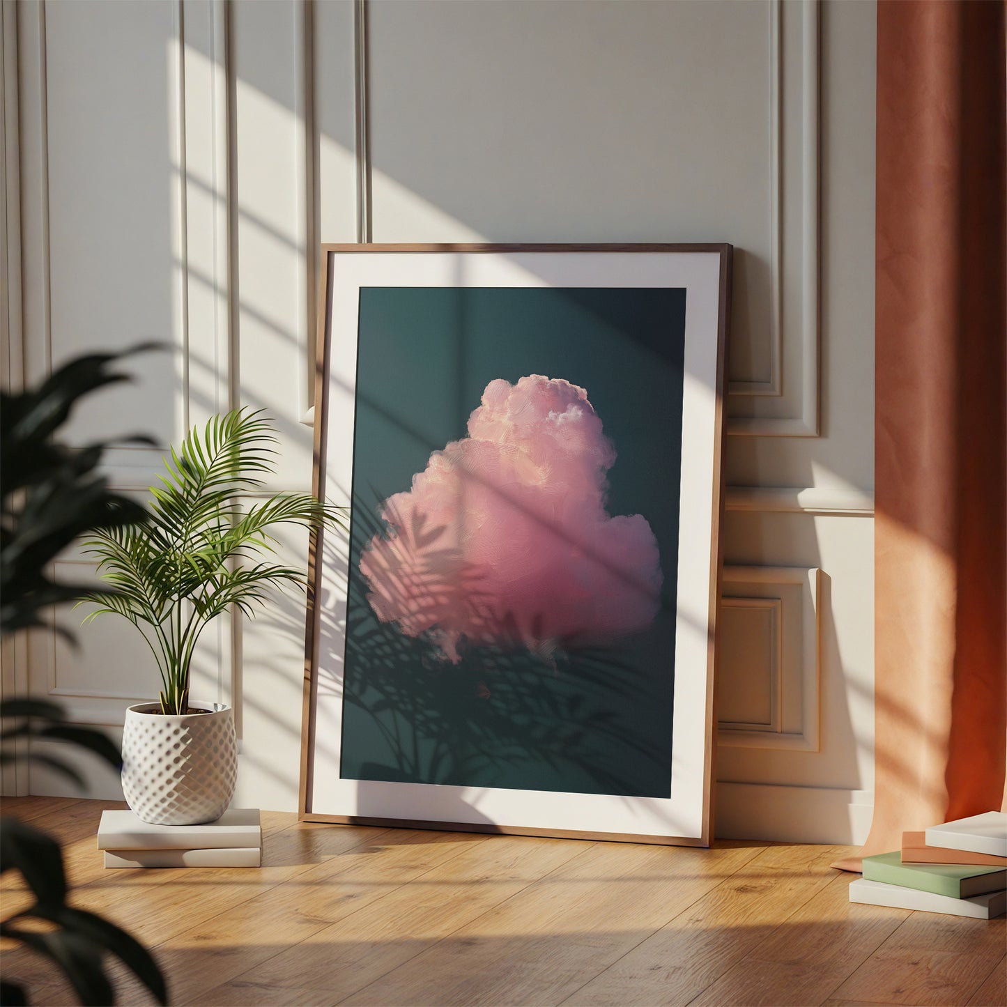Pink Cloud Print · Sage Wall Art · Abstract Poster Print · Minimalist Wall Art · Maximalist Decor · Sky Wall Art · Fluffy Cloud Poster