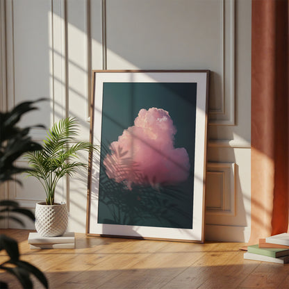 Pink Cloud Print · Sage Wall Art · Abstract Poster Print · Minimalist Wall Art · Maximalist Decor · Sky Wall Art · Fluffy Cloud Poster