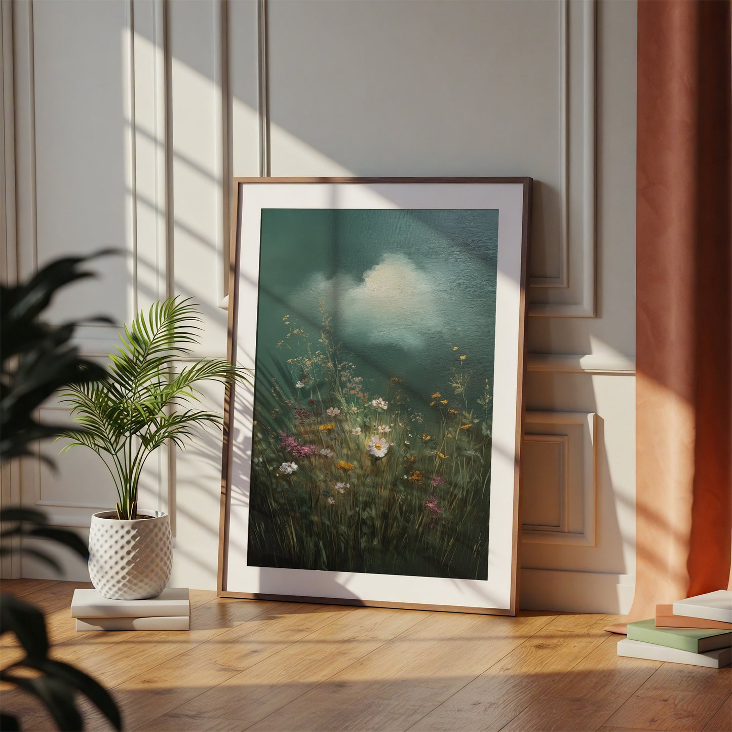 Moody Cloud Print · Floral Wall Art · Abstract Poster Print · Minimalist Wall Art · Maximalist Decor · Sky Wall Art · Floral Cloud Poster