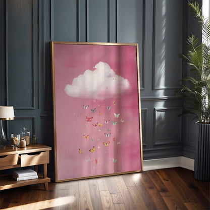 Soft Pink Cloud Print · Butterfly Wall Art · Abstract Poster Print · Minimalist Wall Art · Maximalist Decor · Sky Wall Art · Butterfly Cloud Poster