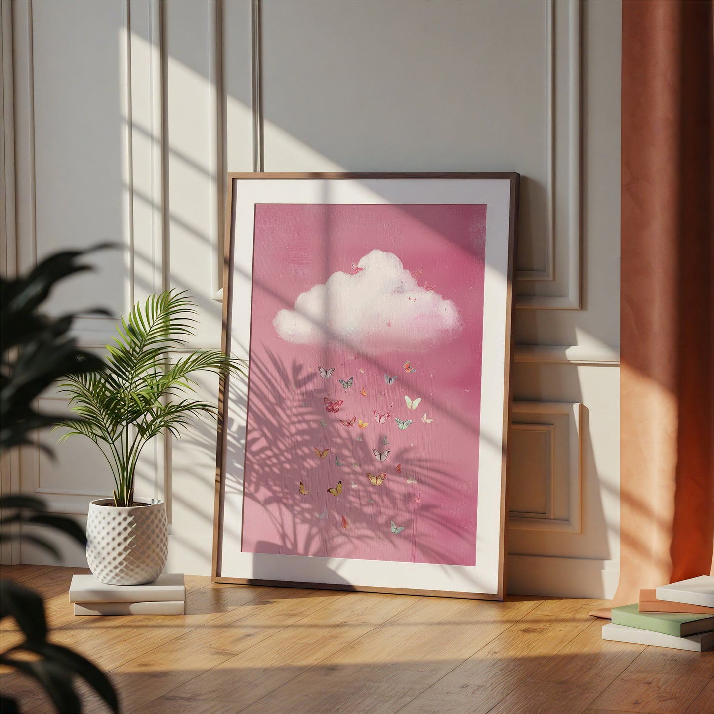 Soft Pink Cloud Print · Butterfly Wall Art · Abstract Poster Print · Minimalist Wall Art · Maximalist Decor · Sky Wall Art · Butterfly Cloud Poster