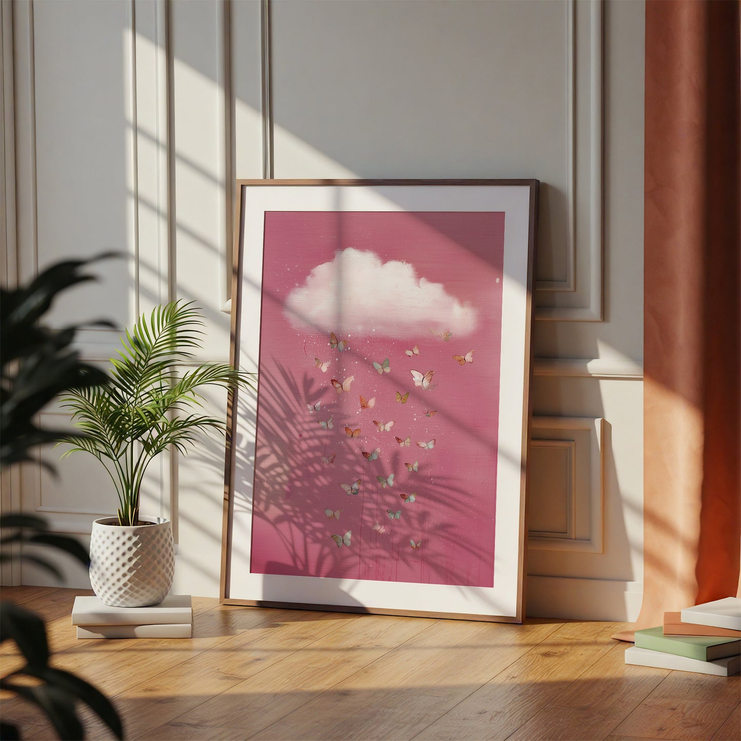 Soft Pink Cloud Print · Butterfly Wall Art · Abstract Poster Print · Minimalist Wall Art · Maximalist Decor · Sky Wall Art · Butterfly Cloud Poster