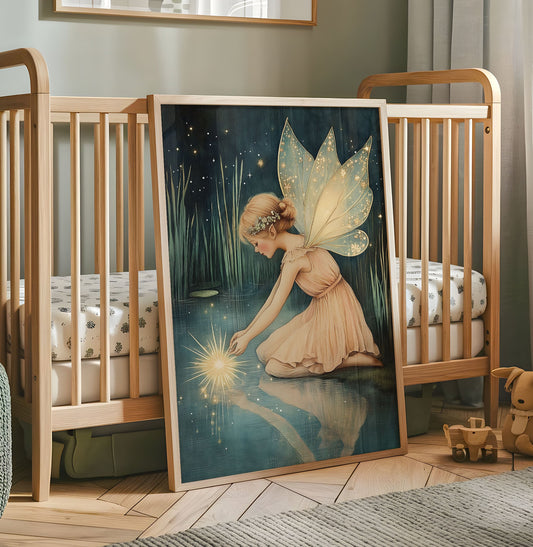 Magical Fairy Print – Enchanted Fairy Nursery Art – Whimsical Girls Wall Decor – Dreamy Woodland Print - Fairytale Kids Room Decor