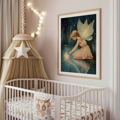 Magical Fairy Print – Enchanted Fairy Nursery Art – Whimsical Girls Wall Decor – Dreamy Woodland Print - Fairytale Kids Room Decor