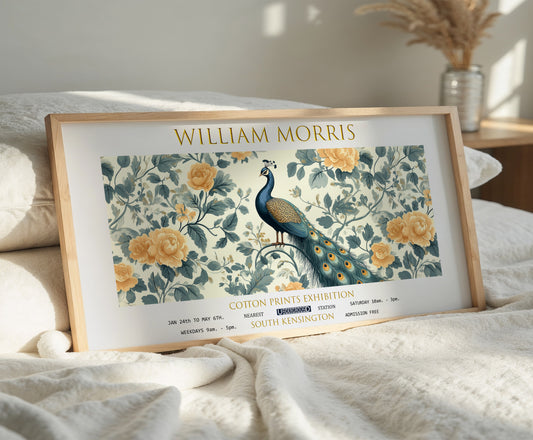 William Morris Panoramic Print, William Morris Exhibition Print, William Morris Poster, Vintage Wall Art, Textiles Art, Vintage Poster