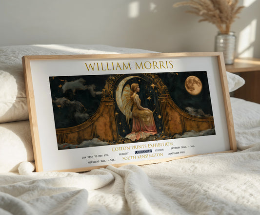 William Morris Panoramic Print, William Morris Exhibition Print, William Morris Poster, Vintage Floral Wall Art, Textiles Art, Fairy Print