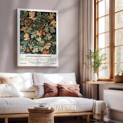 William Morris Canvas, William Morris Exhibition Print on Canvas, William Morris Print, Floral Canvas, Textiles Wall Art, Major Oak Canvas