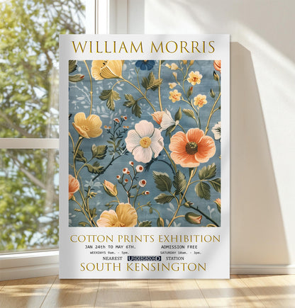 William Morris Botanical Canvas, William Morris Exhibition Print on Canvas, William Morris Print, Floral Canvas, Textiles Art, Home Decor